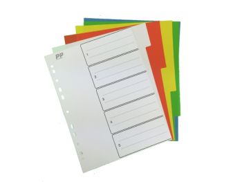 Tabblad A4 gekleurd 1-5 PP 11-gaats