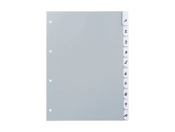 Tabblad A4 met vensters 20 tabs PP wit 4-gaats